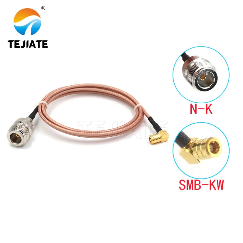 1PCS TEJIATE Adapter Cable N To SMB Type NK Convert SMBKW 8-90CM 1M 1.5M 2M Length Connector RG316 Wire
