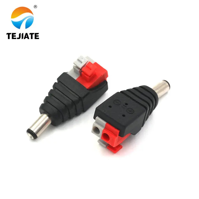 1PCS BNC Type Adapter Monitoring Camera Power Plug DC Video Connector Welding-free Male/Female Plug Press Type Socket