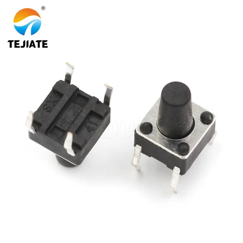 100PCS DIP Microswitch Tact Switch Press-button Switch Vertical Key Switch 6*6*4.3/4.5/5/6/7/7.5/8/9/10/11/12/13MM 4 Feet