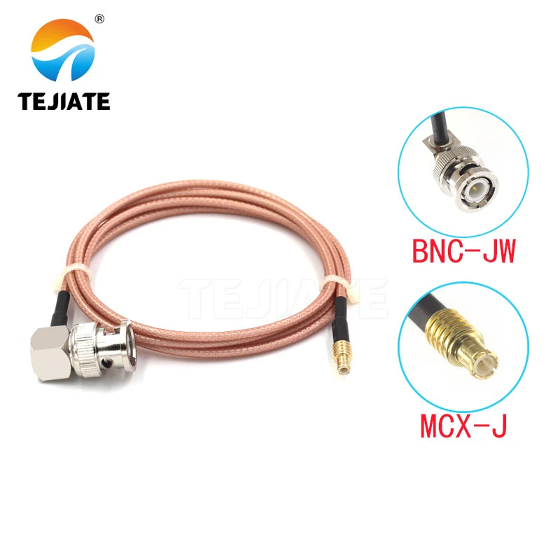 1PCS TEJIATE Adapter Cable BNC To MCX Type BNCJW Convert MCX-J 8-90CM 1M 1.5M 2M Length Connector RG316 Wire