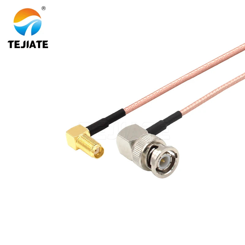 1PCS TEJIATE Adapter Cable BNC To SMA Type BNCJW Convert SMAKW 8-90CM 1M 1.5M 2M Length Connector RG316 Wire