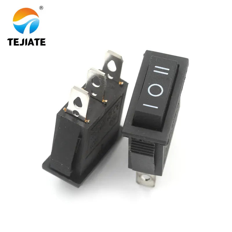 5PCS KCD3 Microswitch Electric Cooker Frying Pan Boat Type Toggle Switch Ship-type Seesaw 2/3 Feet 2/3 Gear Power Button Kit