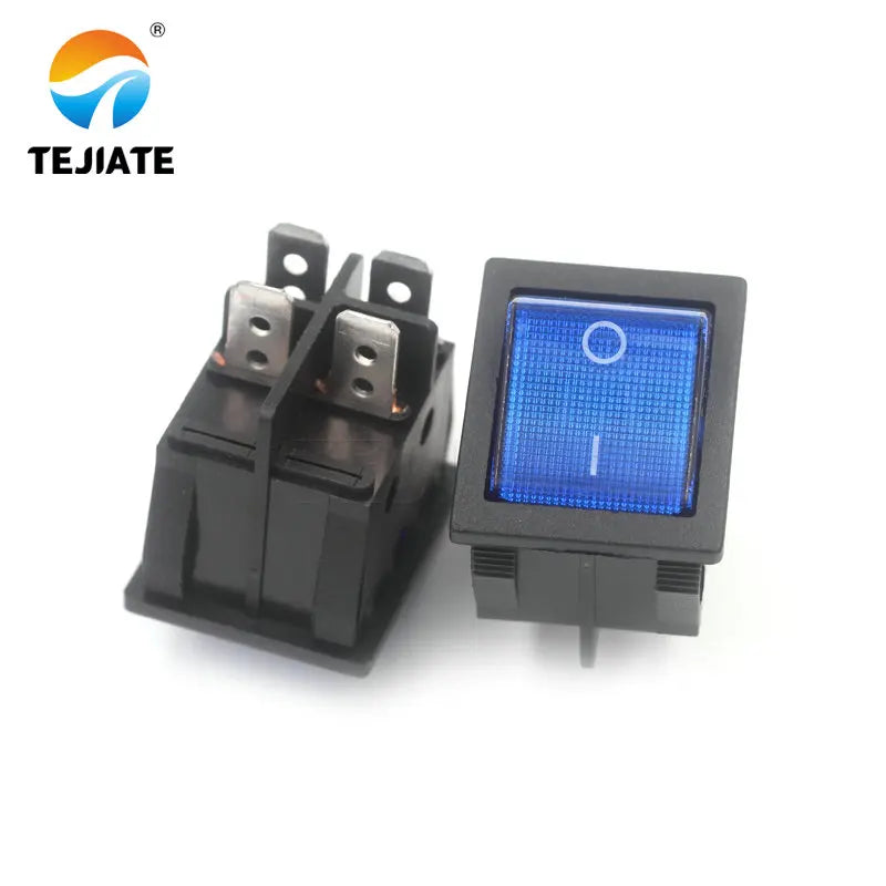 5PCS KCD4 Microswitch Boat-type Toggle Switch Reset Ship-type Seesaw Cateye Light 4/6 Feet 2/3 Gear Power Button Kit