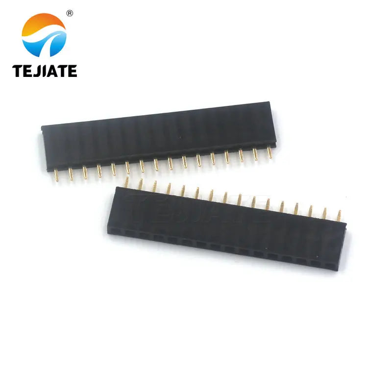 Single Row Female Header Row Female Base Pin Socket 1*2/3/4/5/6/7/8/10/12/16/20/40P Spacing 2.54MM Straight/Bent Pin