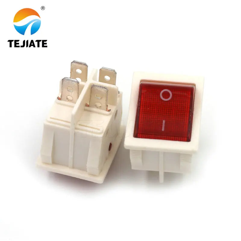 5PCS KCD4 Microswitch Boat-type Toggle Switch Reset Ship-type Seesaw Cateye Light 4/6 Feet 2/3 Gear Power Button Kit
