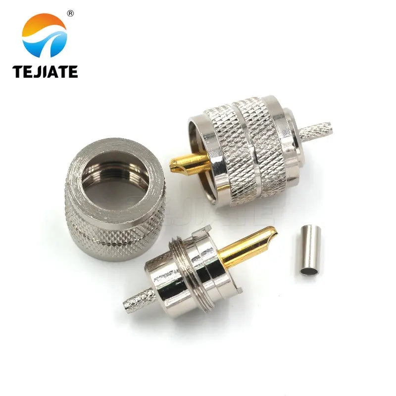 1PCS Tuner Connector UHF Male Header UHFJ-1.5-3-5-7 RG6/8/58/142/316 Opening Type Adapter Inner Hole