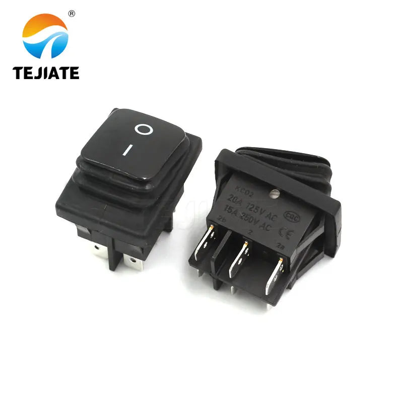 1PCS Toggle Switch KCD4 Ship-type Rocker Switch 4/6 Feet 2/3 Gear Waterproof Boat Shaped High Current Power Microswitch