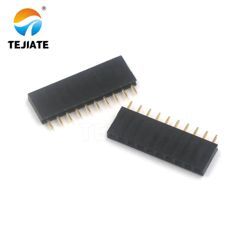 Single Row Female Header Row Female Base Pin Socket 1*2/3/4/5/6/7/8/10/12/16/20/40P Spacing 2.54MM Straight/Bent Pin