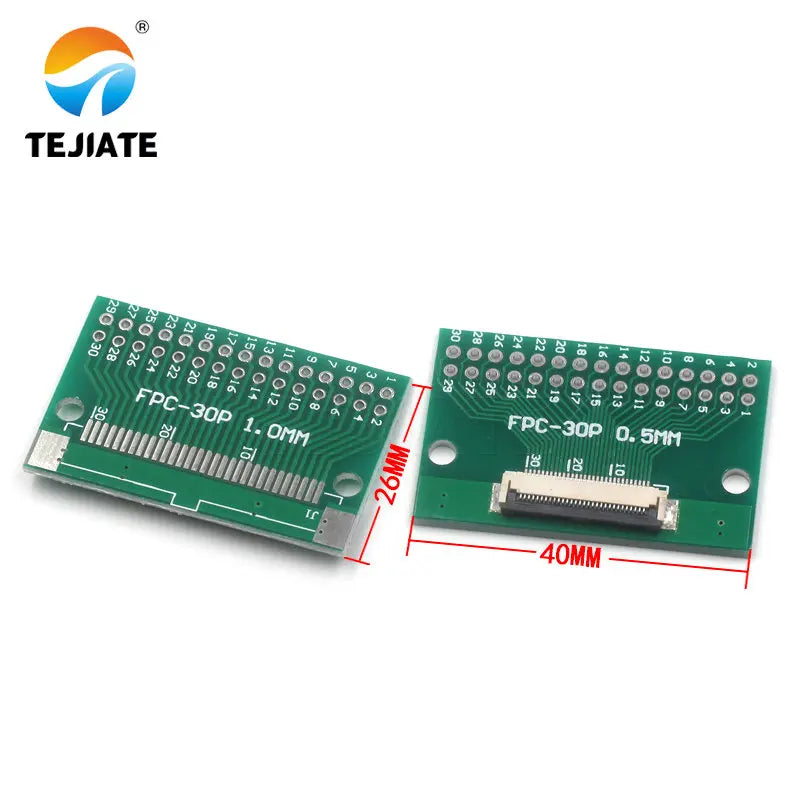 1 F P C / F F C Flat Cable Transfer Plate Direct Insert D I Y 0.5 MM Space Connector 6 8 10 20 30 40 60 P 0.5 Change 2.54 Type