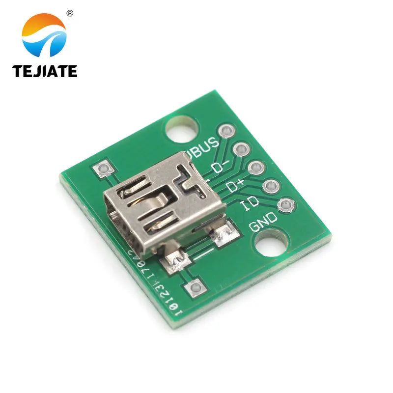 1PCS MK5P TYPE-C MINI-5P USB2.0/3.0 To DIP Adapter Board Micro USB Power Data-cable Welded-module
