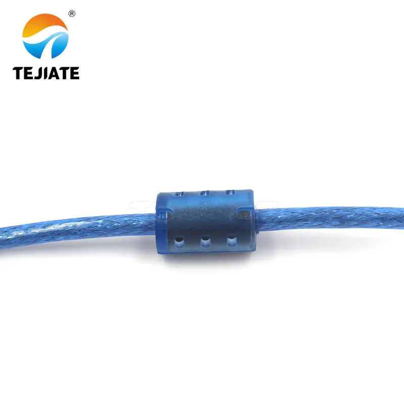 1PCS Hot Sale USB 2.0 Printer Cable Type A Male to Type B Male Dual Shielding High Speed Transparent Blue by 1.5m,3m 5m(about)