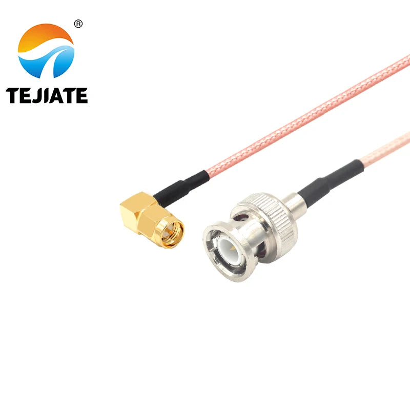 1PCS TEJIATE Adapter Cable BNC To SMA Type BNC-J Convert SMA-JW 8-90CM 1M 1.5M 2M Length Connector RG316 Wire