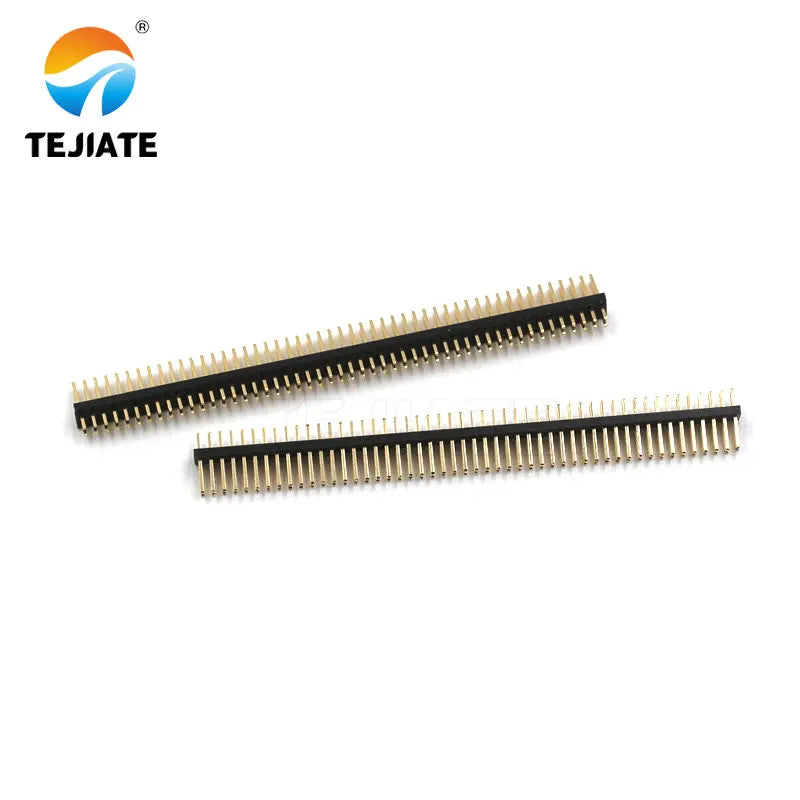 2PCS 2x50P 1.27MM Double Row Straight Pin/Bent Pin Patch Gold Plated Row Female Header Straight Insert