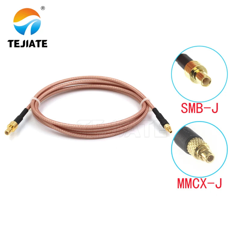1PCS TEJIATE Adapter Cable SMB To MMCX Type SMBJ Convert MMCXJ 8-90CM 1M 1.5M 2M Length Connector RG316 Wire