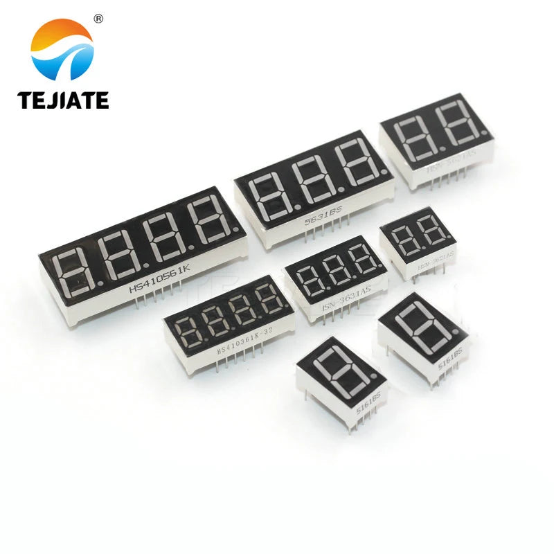 7 Segment Led Bit 0.56inch LED display 7 Segment 1 Bit/2 Bit/3 Bit/4 Bit Digit Tube Red ...