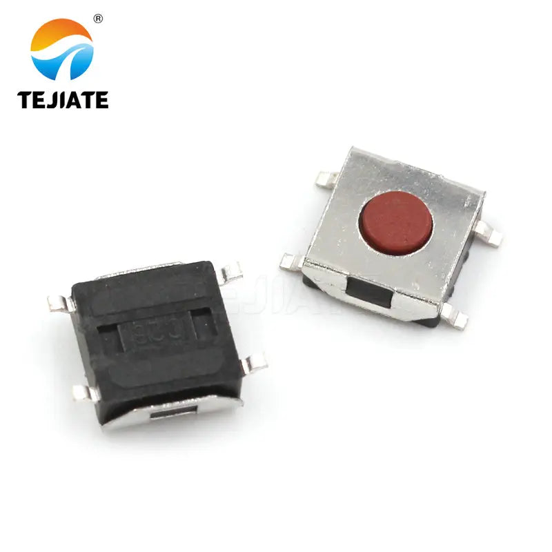 50PCS Key-switch 6x6x2.5/2.7/3.1/3.4/3.7MM Push-button Microswitch 4/5 Feet Paster/vertical Type
