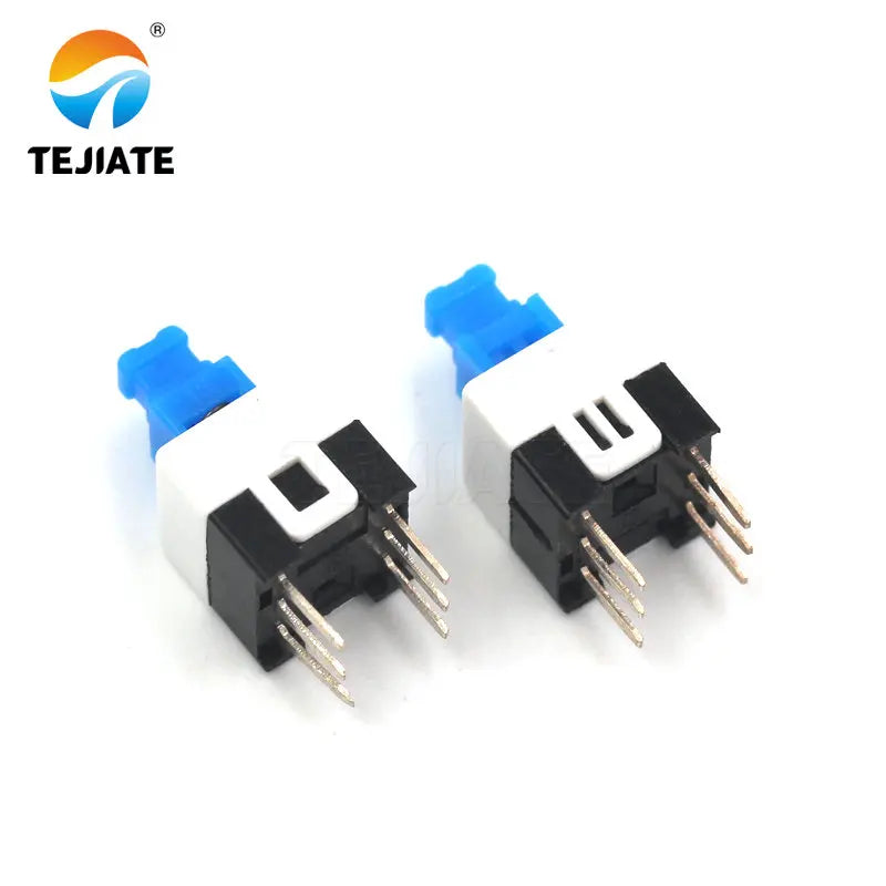 10PCS Button Switch 1/2 Row Needle Key Switch 5.8*5.8 7*7 8*8 8.5*8.5MM Self Locking/No Lock 3/6 Feet Charger Match Electronic