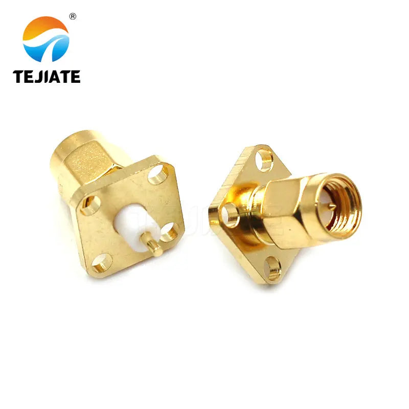1PCS SMA KF-JFD-KFD 2/4 Hole Flange Square Connector Rhombic Female Base Adapter Waterproof Ring