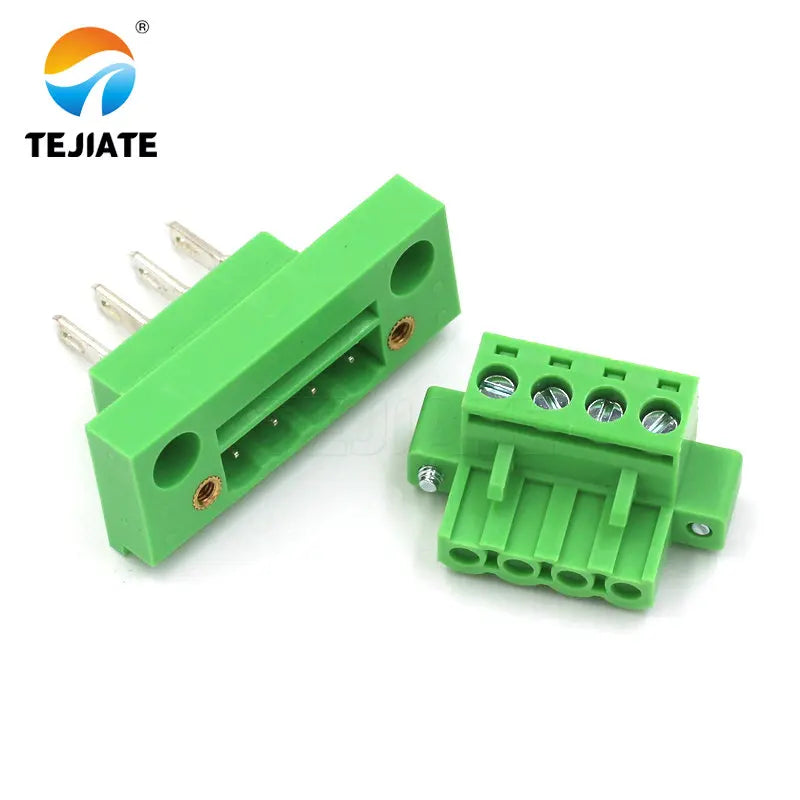 1Pairs Through-wall Terminal KF2EDGKMB 5.08MM 2P 3P 4P 5P 6P 8P 10P 12P Screw Fastened Green Product Best Quality