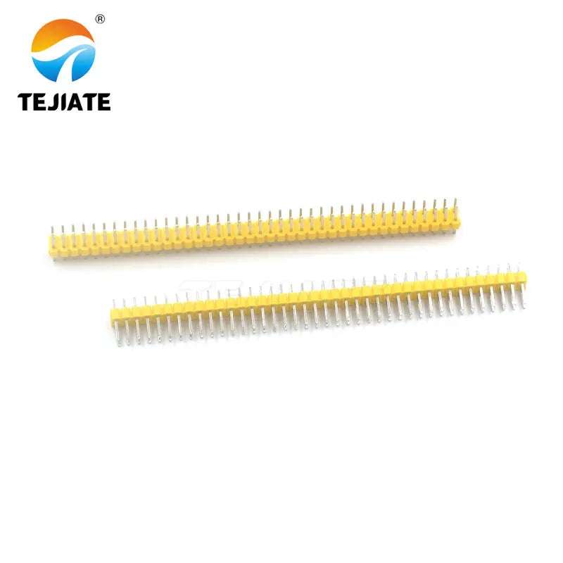5PCS Double Row 2*40P Straight Pin Copper Foot Spacing 2.54MM Black/White/Blue/Red/Green/Yellow Plastic Connector Kit