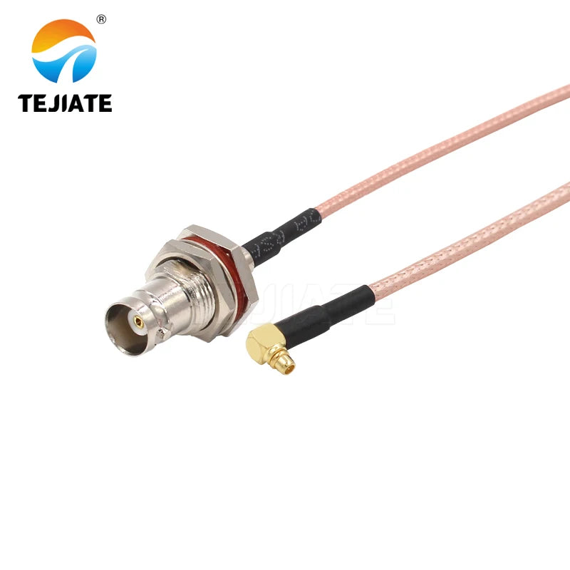 1PCS TEJIATE Adapter Cable BNC To MMCX Type BNCK Convert MMCXJW 8-90CM 1M 1.5M 2M Length Connector RG316 Wire