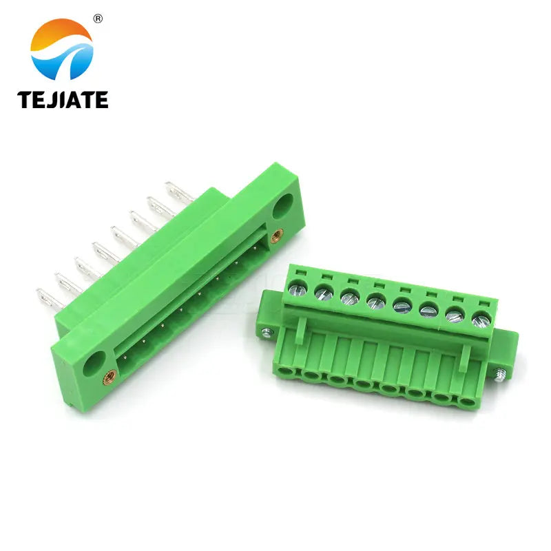 1Pairs Through-wall Terminal KF2EDGKMB 5.08MM 2P 3P 4P 5P 6P 8P 10P 12P Screw Fastened Green Product Best Quality