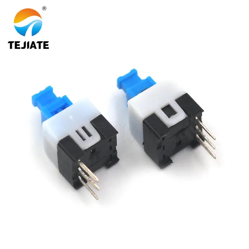 10PCS Button Switch 1/2 Row Needle Key Switch 5.8*5.8 7*7 8*8 8.5*8.5MM Self Locking/No Lock 3/6 Feet Charger Match Electronic