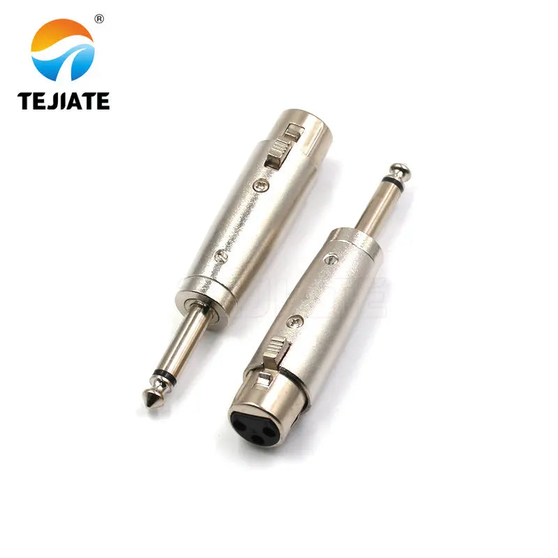 1PCS Three-core Cannon To RCA Microphone Adapter KK-JJ-JK 6.3/6.55MM Audio Connector