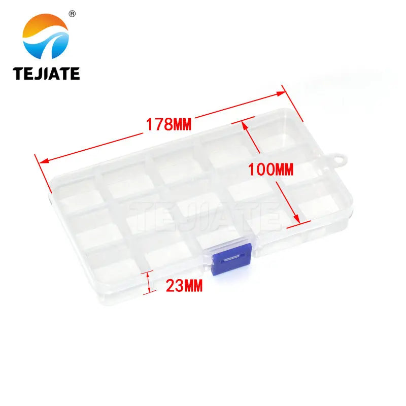 8/10/15/24 Grids Tools Packaging Box Portable Practical Electronic Components Storage box / Part box / Tool box /