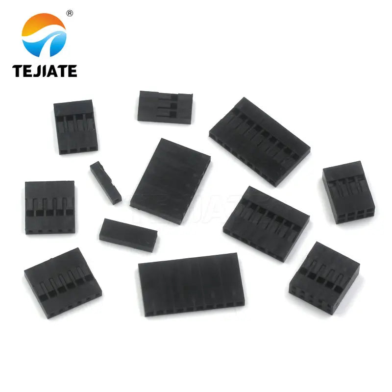 200PCS DuPont Rubber-shell  2.54mm Spacing DuPont-wire Plug  Single/Double Row 1x1/2/3/4/5/6/7/8/9/10P 2x4/5P Multiple Type