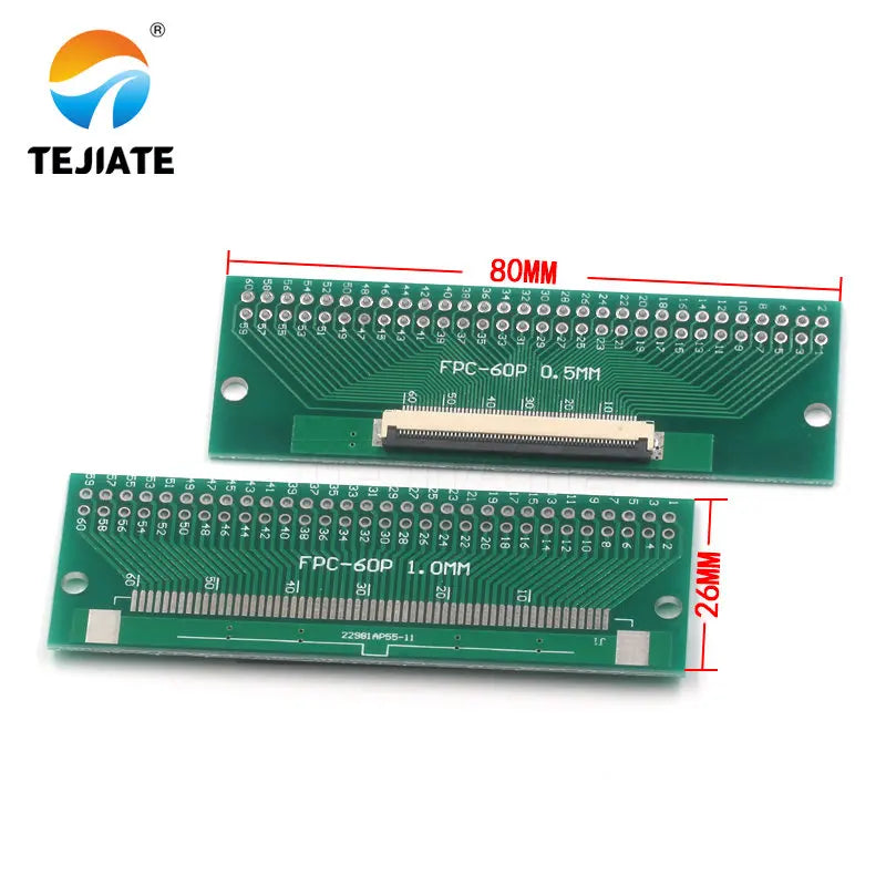 1 F P C / F F C Flat Cable Transfer Plate Direct Insert D I Y 0.5 MM Space Connector 6 8 10 20 30 40 60 P 0.5 Change 2.54 Type