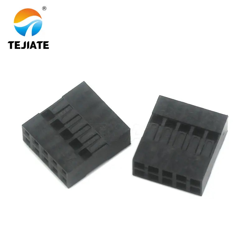 200PCS DuPont Rubber-shell  2.54mm Spacing DuPont-wire Plug  Single/Double Row 1x1/2/3/4/5/6/7/8/9/10P 2x4/5P Multiple Type