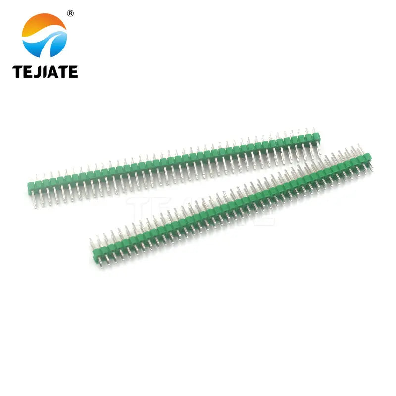10PCS Double Row 2*40P Straight Pin Iron Foot Spacing 2.54MM Black/White/Blue/Red/Green/Yellow Plastic Connector Kit