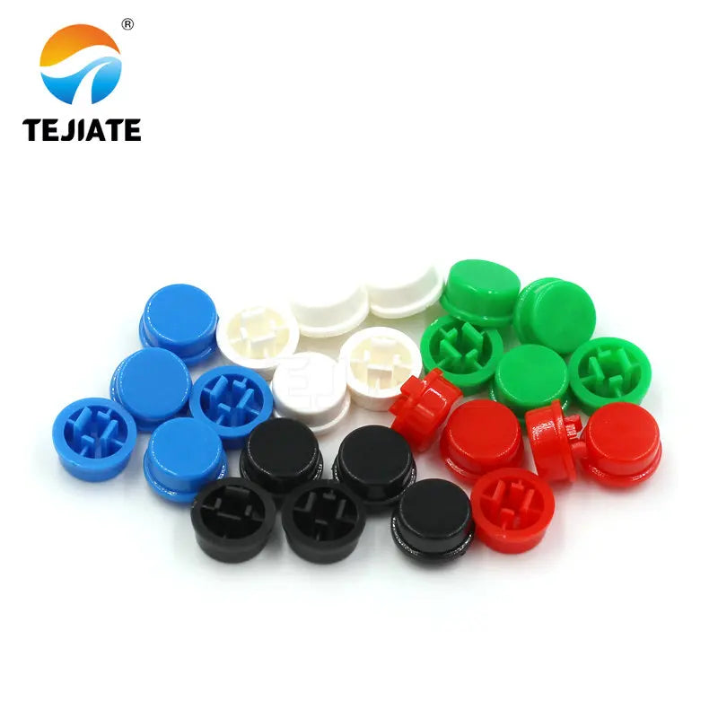100PCS A24 Round Square Head KeyCap 12*12*7.3MM Touch/Microswitch Press-type Switch Cap
