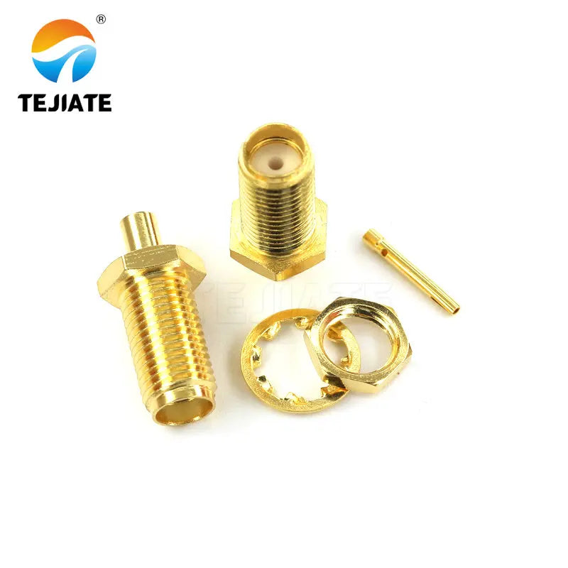 1PCS SMA RPSMA-JB-KB-KFB Connector Straight/Bent Header  Half Flexible Steel Welding Adapter Match For RG405