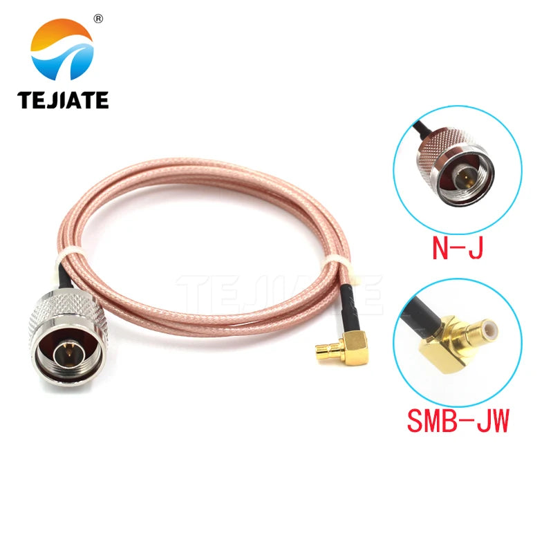 1PCS TEJIATE Adapter Cable N To SMB Type NJ Convert SMBJW 8-90CM 1M 1.5M 2M Length Connector RG316 Wire
