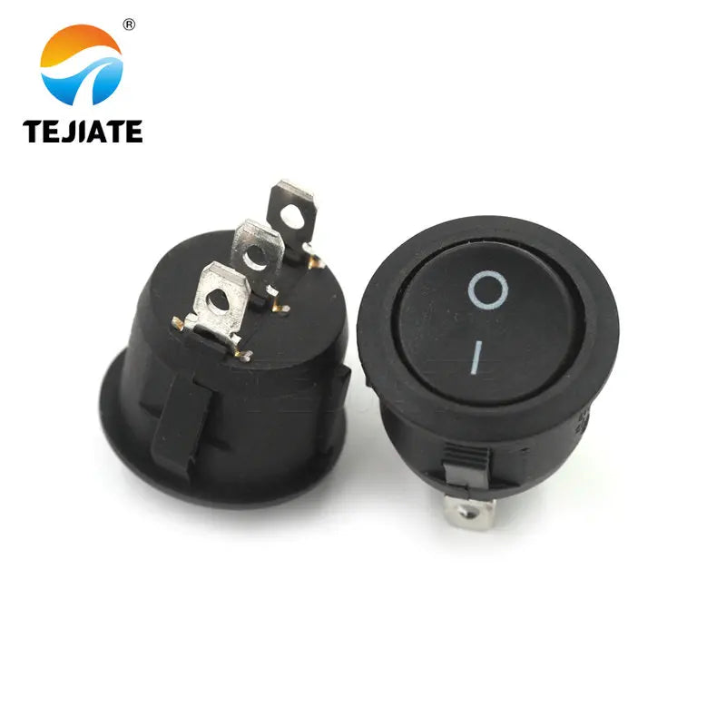 5PCS Ship Type Power Switch Boat Shaped Round Rocker Switch 2/3/4 Feet Red/Green/White/Black Press button 6A 250V Open Hole 20MM