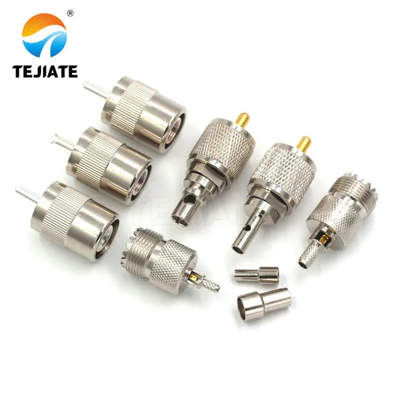 1PCS Tuner Connector UHF Male Header UHFJ-1.5-3-5-7 RG6/8/58/142/316 Opening Type Adapter Inner Hole