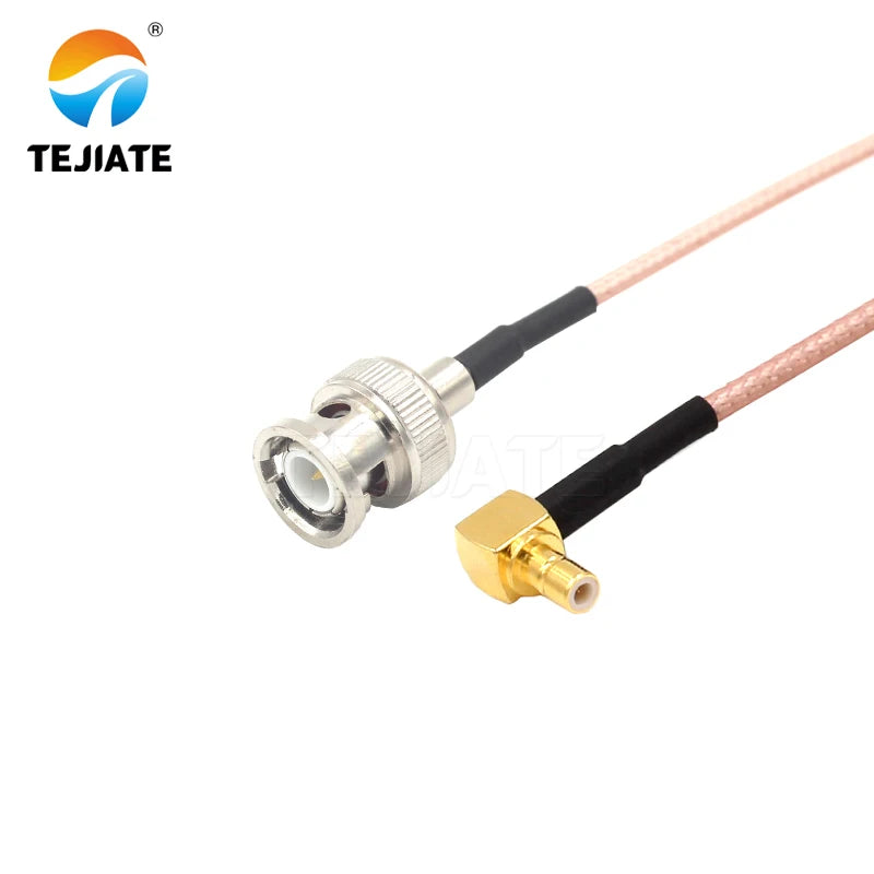 1PCS TEJIATE Adapter Cable SMB To BNC Type SMBJW Convert BNCJ 8-90CM 1M 1.5M 2M Length Connector RG316 Wire