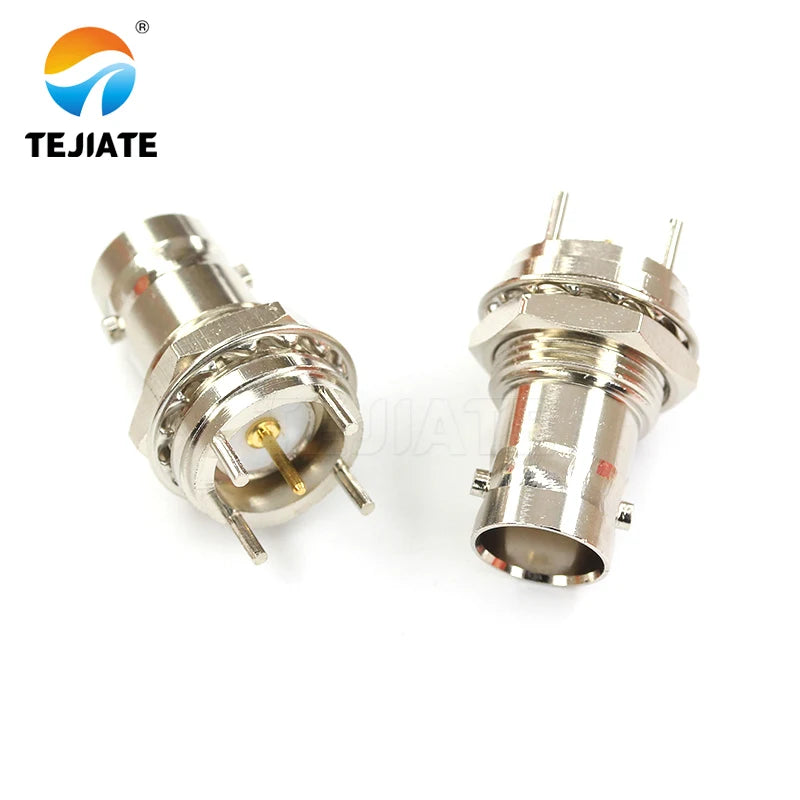 1PCS  TEJIATE Adapter BNC-KE 4-Pin Signal Conversion Connector Welding Plate Nut And Gasket