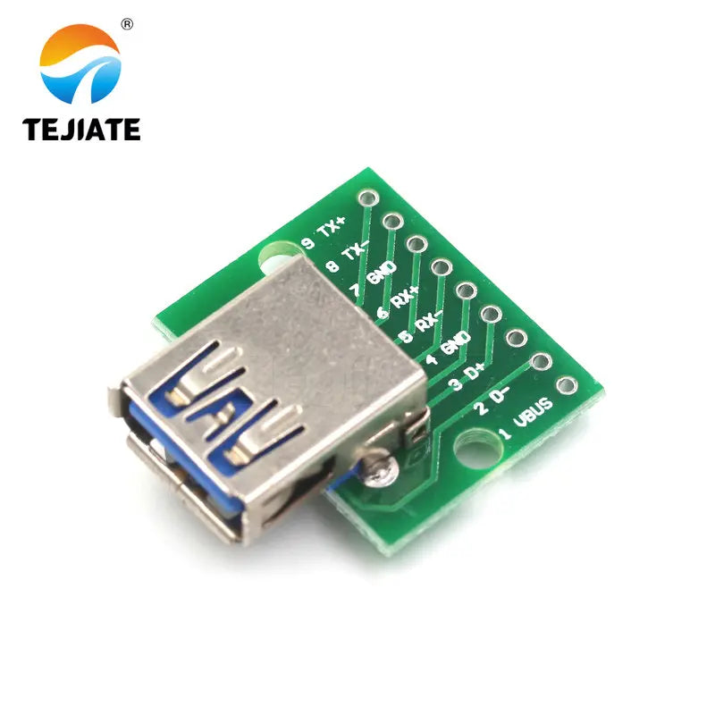 1PCS MK5P TYPE-C MINI-5P USB2.0/3.0 To DIP Adapter Board Micro USB Power Data-cable Welded Module
