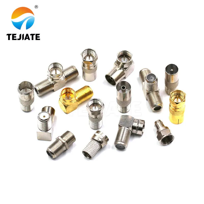 5PCS CATV Adapter F Male/Female Header To F/TV Male/Female Header British System RF TV Set Top Box  Connector