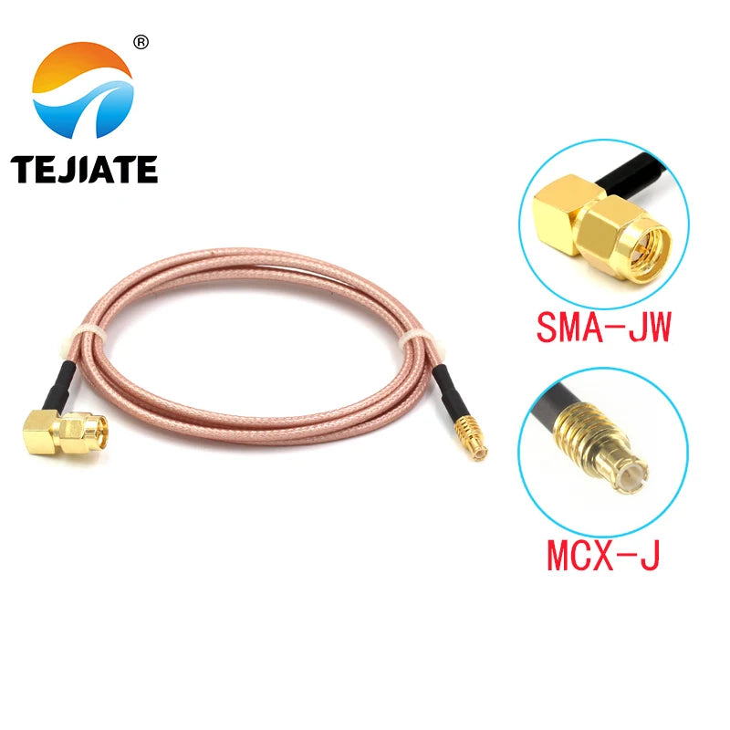 1PCS TEJIATE Adapter Cable MCX To SMA MCX-J Convert SMA-JW 8-90CM 1M 1.5M 2M Length Connector RG316 Wire