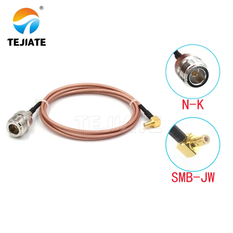 1PCS TEJIATE Adapter Cable N To SMB Type NK Convert SMBJW 8-90CM 1M 1.5M 2M Length Connector RG316 Wire