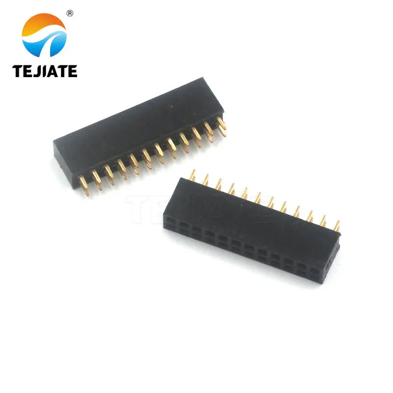 20PCS Double Row Socket/Row Pin/Row Female Header 2.54MM  2*2/3/4/5/6/7/8/9/10/12/14/15/16/20/25/30/40P Straight/Bent Pin