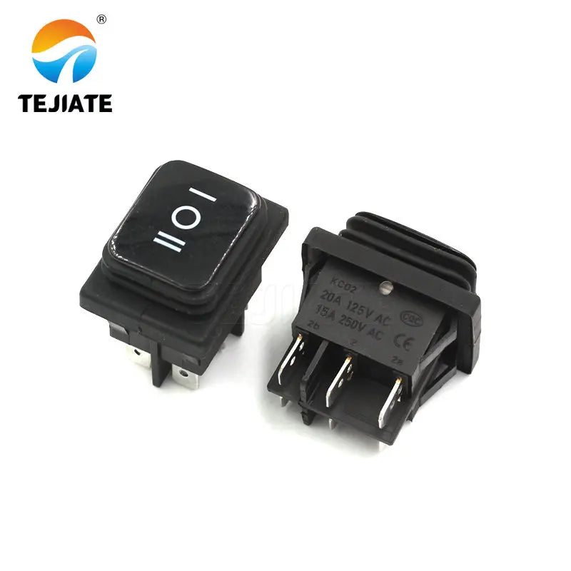 1PCS Toggle Switch KCD4 Ship-type Rocker Switch 4/6 Feet 2/3 Gear Waterproof Boat Shaped High Current Power Microswitch