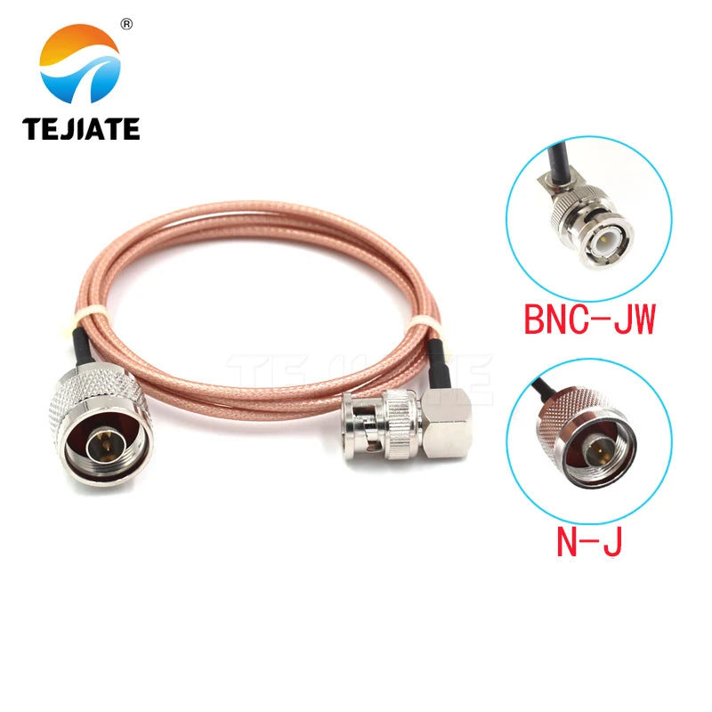 1PCS TEJIATE Adapter Cable BNC To N Type BNCJW Convert NJ 8-90CM 1M 1.5M 2M Length Connector RG316 Wire