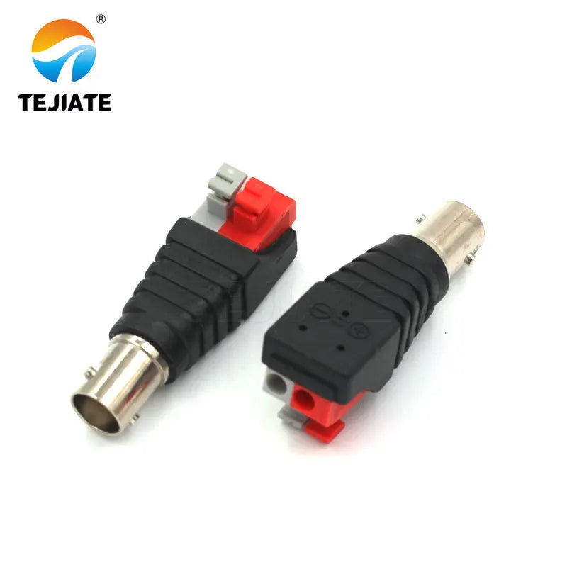1PCS BNC Type Adapter Monitoring Camera Power Plug DC Video Connector Welding-free Male/Female Plug Press Type Socket