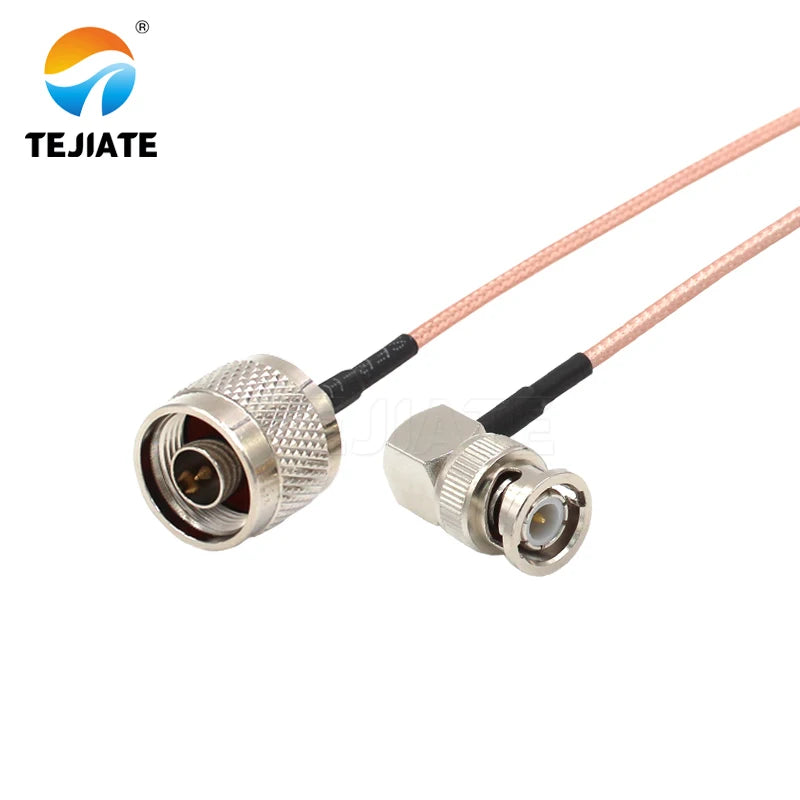 1PCS TEJIATE Adapter Cable BNC To N Type BNCJW Convert NJ 8-90CM 1M 1.5M 2M Length Connector RG316 Wire