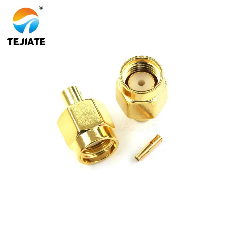 1PCS SMA RPSMA-JB-KB-KFB Connector Straight/Bent Header  Half Flexible Steel Welding Adapter Match For RG405